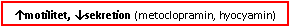 Text Box: ↑motilitet, ↓sekretion (metoclopramin, hyocyamin)