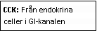 Text Box: CCK: Från endokrina celler i GI-kanalen